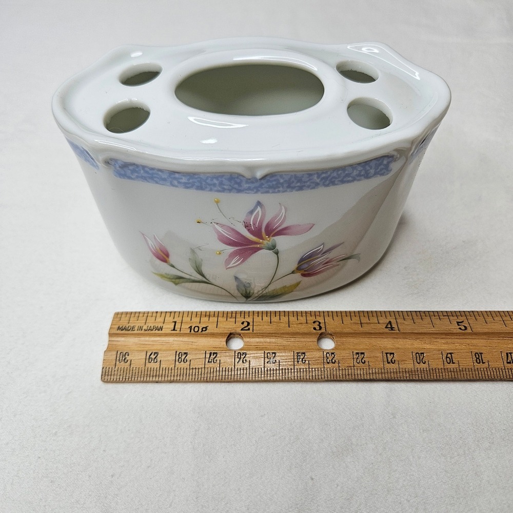 Stanhome Gift Gallery Floral Porcelain Toothbrush Holder Made in Japan Vintage
